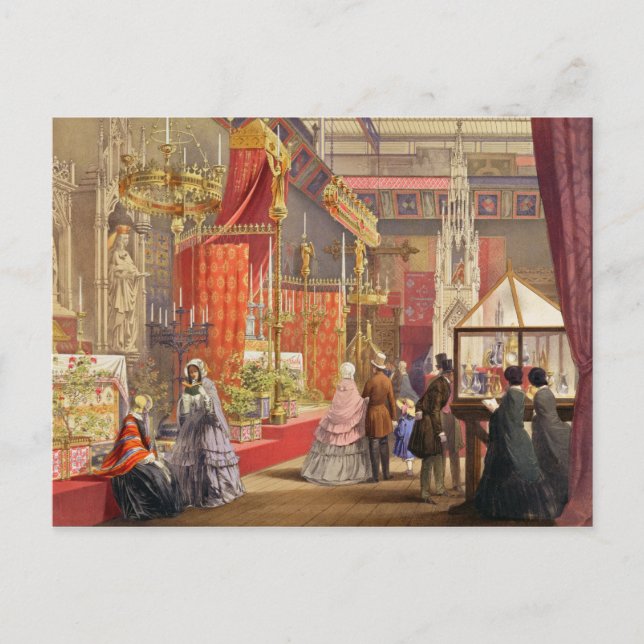 Carte Postale Cour médiévale, dessinée par Pugin, plaque 40 de ' (Devant)