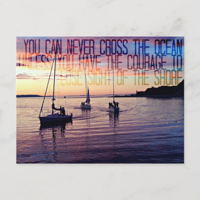 Carte Postale Courage De Quitter La Côte (Devant)