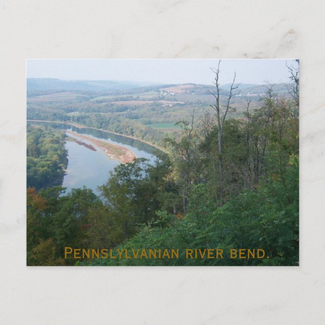 Carte Postale courbe fluviale, courbe fluviale de Pennsylvanie. (Devant)