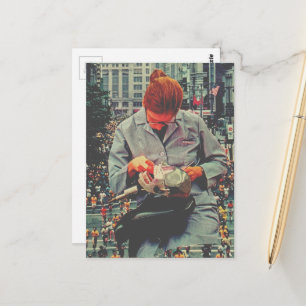 Carte Postale Coure Vite Le Dentiste Arrive Un Collage Surréalis