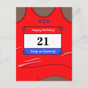 Carte Postale Coureur Rouge