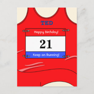 Carte Postale Coureur Rouge