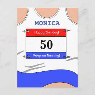 Carte Postale Coureur Sommet Blanc