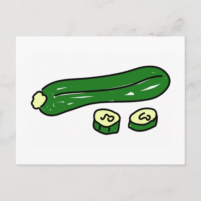 Carte Postale courgette (Devant)