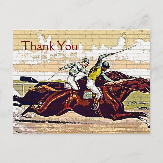 Carte postale Courier et Ives Great Race Merci (Devant)