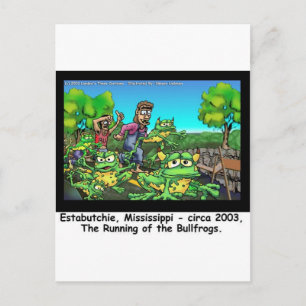 Carte Postale Courir Des Grenouilles À Taureau Drôle Cadeaux/Obj