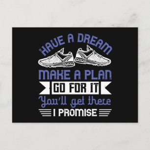Carte Postale Courir - Faire un rêve faire un plan