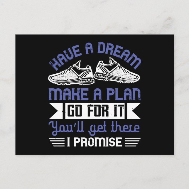 Carte Postale Courir - Faire un rêve faire un plan (Devant)