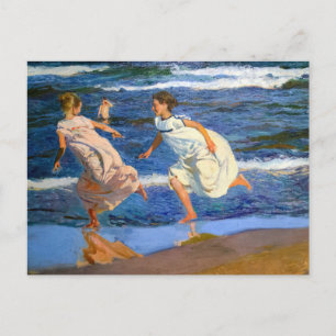 Carte Postale Courir le long de la plage par Joaquin Sorolla
