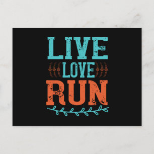 Carte Postale Courir - Live Love Run