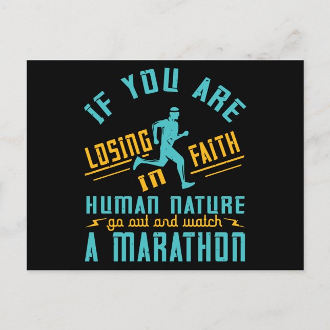 Carte Postale Courir - Si vous perdez dans la foi (Devant)