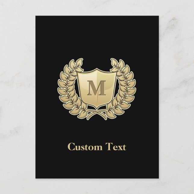 Carte Postale Couronne avec bouclier (Devant)