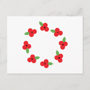 Carte Postale Couronne de coquelicots
