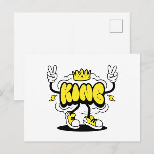 Carte Postale Couronne de graffiti de style King Street