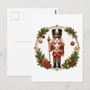 Carte Postale Couronne de Noël classique de Casse-Noisette