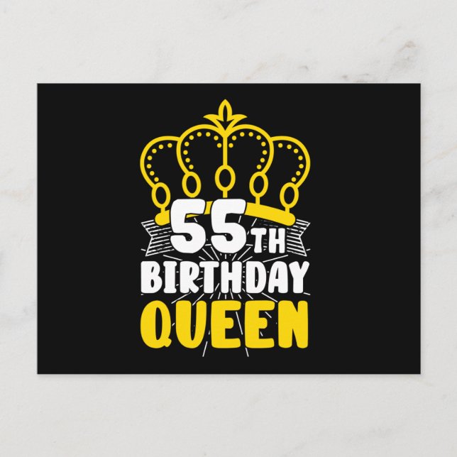 Carte Postale Couronne de Reine d'anniversaire 55 ans Anniversai (Devant)