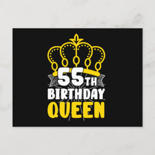 Carte Postale Couronne de reine pour 55e anniversaire Anniversai