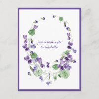 Couronne de violettes violettes à l'aquarelle Pens