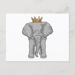Carte Postale Couronne du roi éléphant