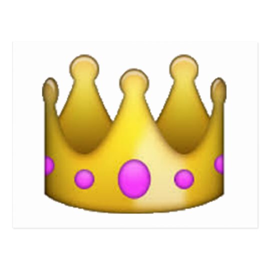 Carte Postale Couronne Emoji Zazzle Fr