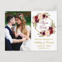 Couronne florale de Bourgogne Enregistrer la date