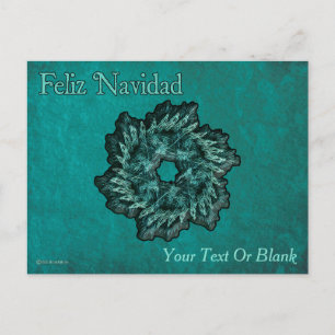 Carte Postale Couronne fractale - Feliz Navidad