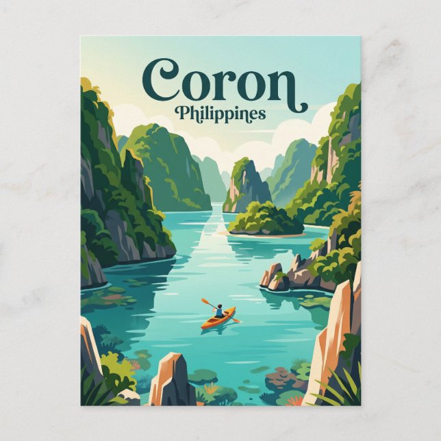 Carte Postale Couronne, Palawan Philippines (Devant)