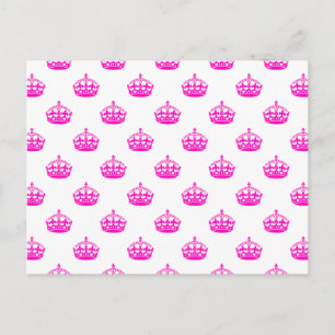 Carte Postale Couronne Rose