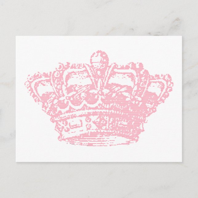 Carte Postale Couronne rose (Devant)