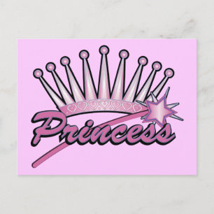 Carte Postale Couronne rose princesse