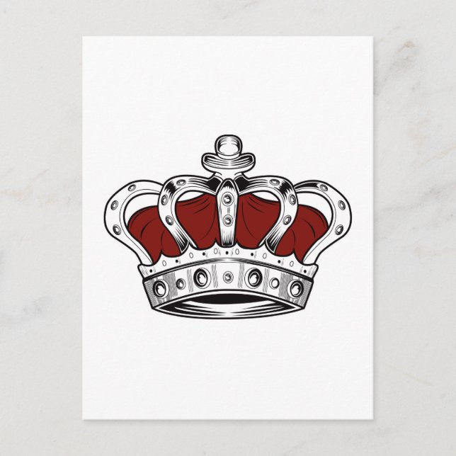 Carte Postale Couronne - Rouge (Devant)