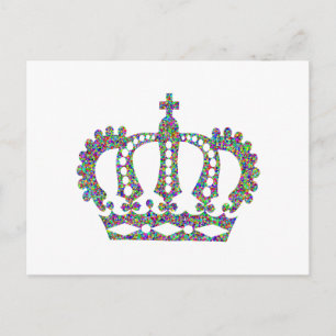 Carte Postale Couronne royale en motifs