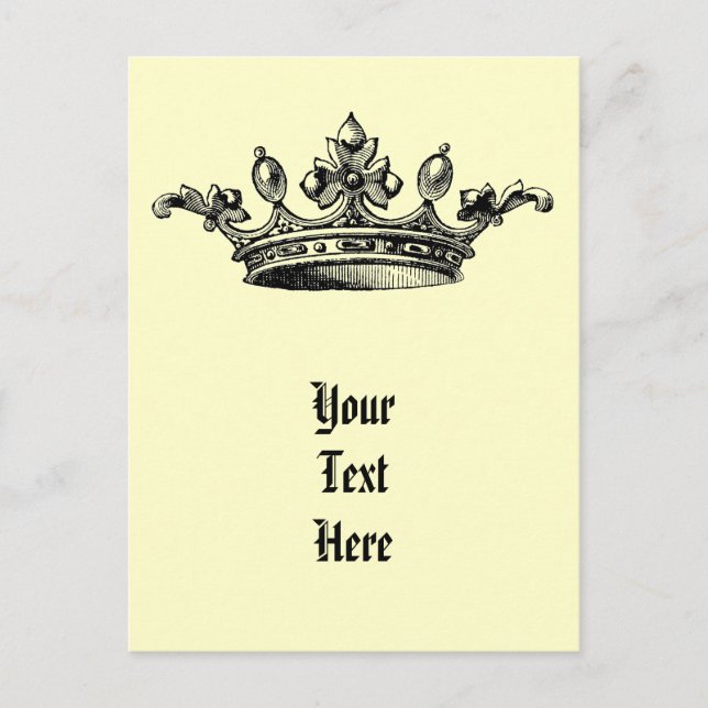 Carte Postale Couronne royale vintage (Devant)
