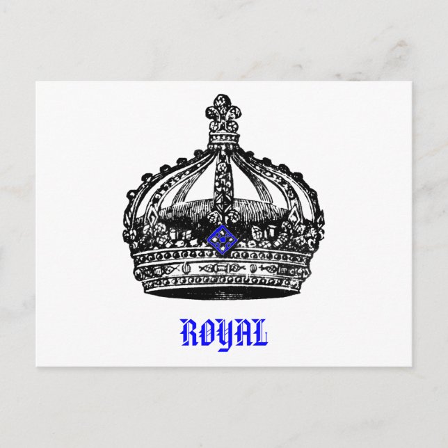 Carte Postale Couronne royale vintage (Devant)