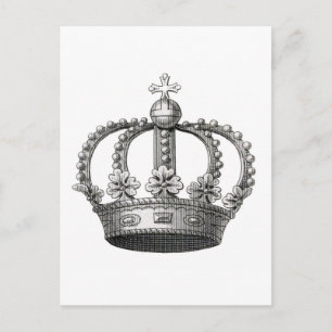 Carte Postale Couronne vintage