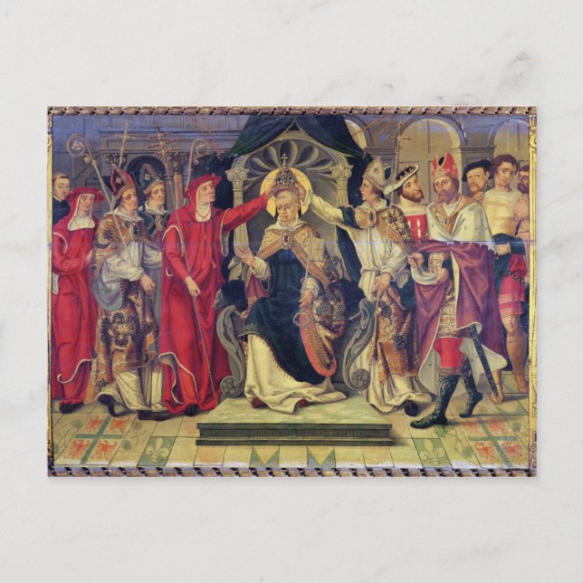 Carte Postale Couronnement du Pape Celestine V en août 1294 (Devant)