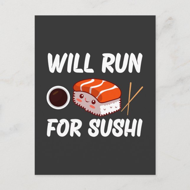 Carte Postale courra pour les amateurs de sushi (Devant)