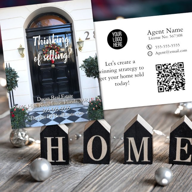 Carte Postale courrier de noël référencement marketing immobilie (Créateur téléchargé)