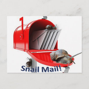 Carte postale courrier escargot