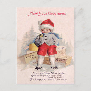 Carte Postale Courrier Paquets De Neige Enfant