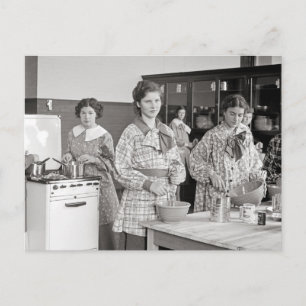 Carte Postale Cours de cuisine, 1935