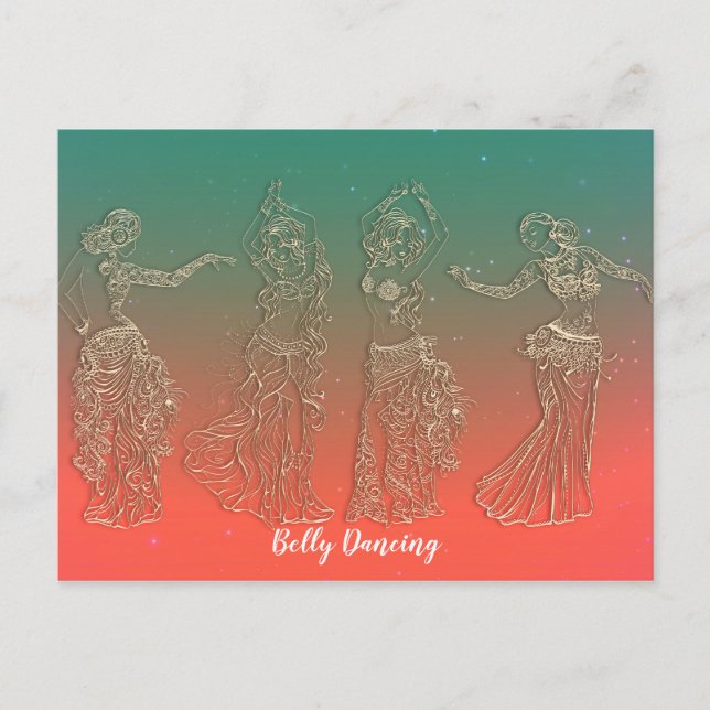 Carte Postale Cours de danse de danseuses de danse du ventre sar (Devant)