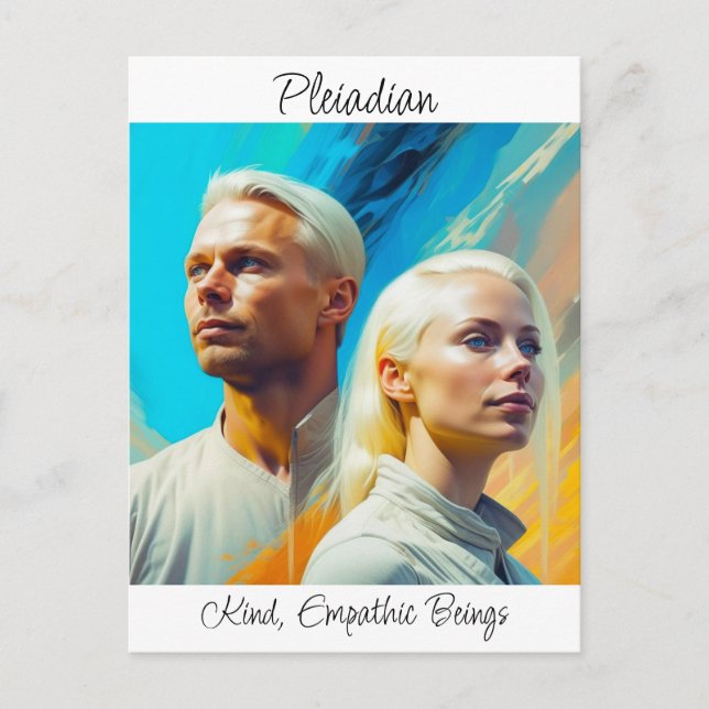 Carte Postale Course Alien Extraterrestre des Pléiadiens (Devant)