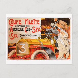 Carte Postale Course automobile ~ Annonce automobile Vintage voi