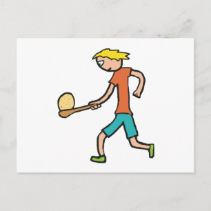 Carte Postale Course Aux Oeufs Et À La Cuillère