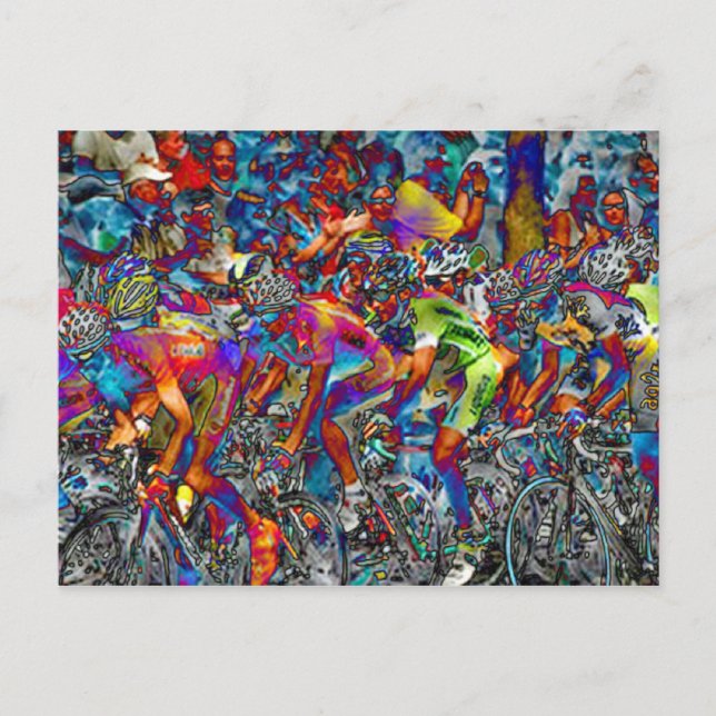 Carte Postale Course Cycliste (Devant)