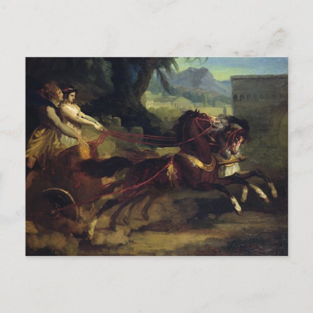 Carte Postale Course de Chariot antique (Devant)