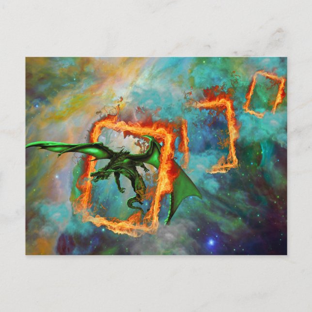 Carte Postale Course de dragon (Devant)