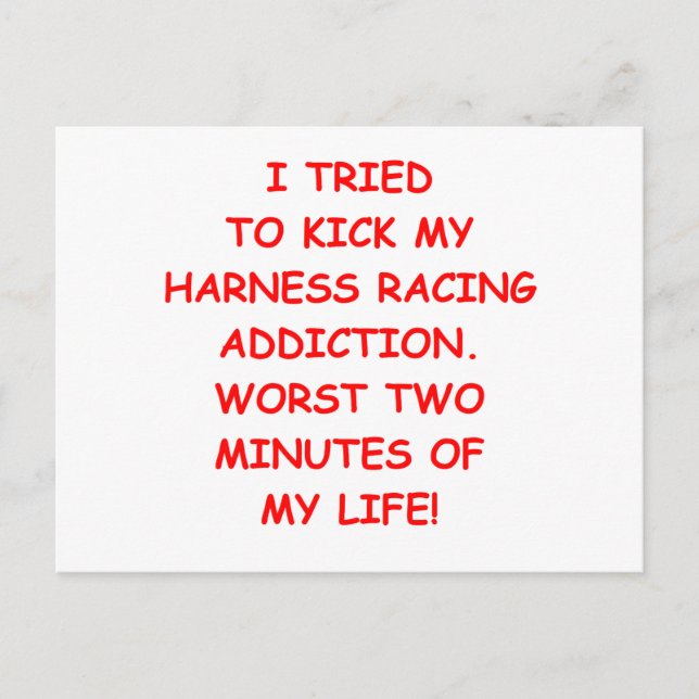 Carte Postale course de harnais (Devant)