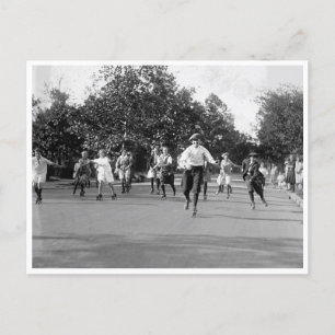 Carte Postale Course de patinage à rouleaux